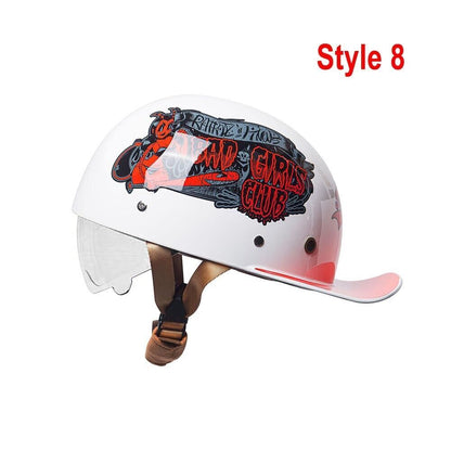 Motorcycle Duck Helmet Retro Helmets Baseball Cap Half Colorful Men Head Safety
