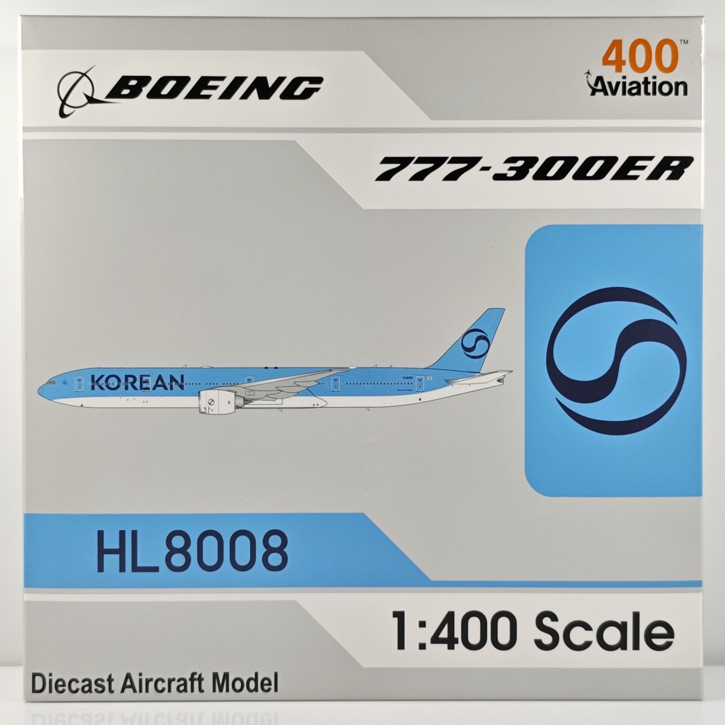 1:400 Aviation KOREAN AIR BOEING B777-300ER Aircraft Diecast Airplane Model