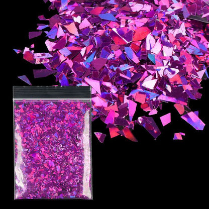 Nail Art Decor 10g Holographic Irregular Sequins Glitter Sparkly Colorful Flakes