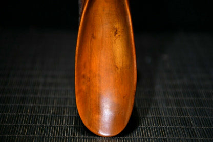 Chinese Old BoxWood Hand Carved Exquisite Boxwood Tea Shovel Statue Art Decor