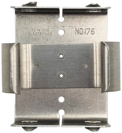2 D Metal Battery Holder with Solder Terminals, Measures 2.55"×2.45"×1.50"