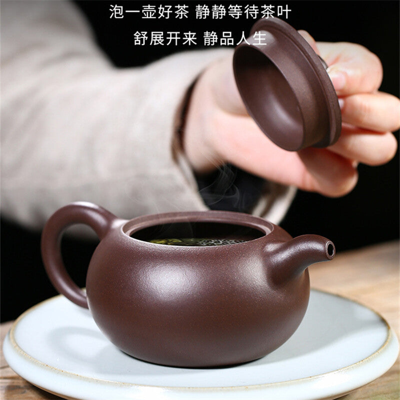 300ml Chinese yixing zisha tea pot handmade purple grit pot kungfu teapot