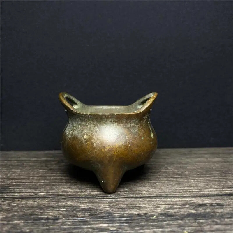 Old China Pure Bronze Carving Islam Islamism Incense Burner Censer