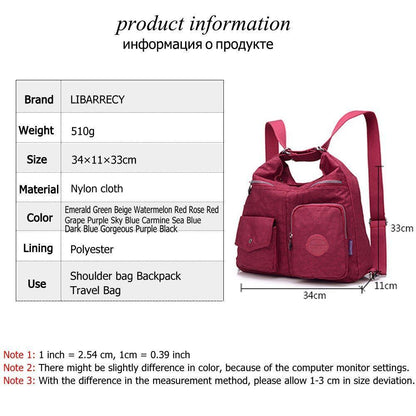 Multifunctional Women Shoulder Bags High Quality Nylon Crossbody Bag Luxury 1 PC