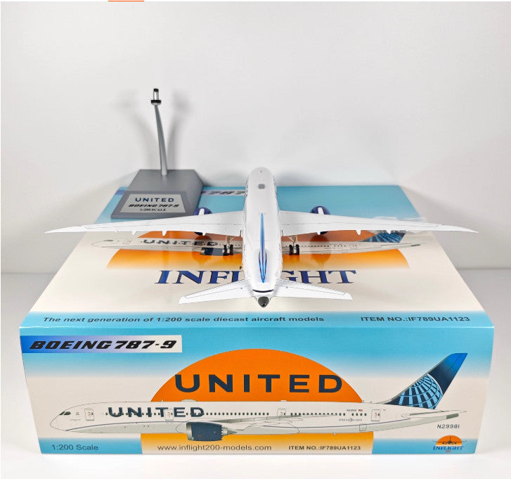 1:200 InFlight UNITED Boeing 787-9 N29981 Passenger Airplane Diecast Plane Model