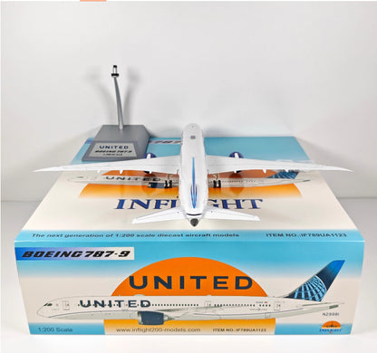 1:200 InFlight UNITED Boeing 787-9 N29981 Passenger Airplane Diecast Plane Model
