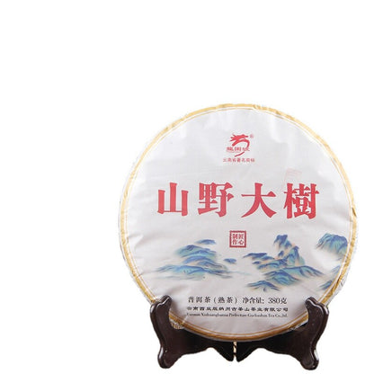 Long Yuan No. Pu'er Ripe Tea Cake Ancient Tree Yunnan Seven Seeds Cake 380g/cake