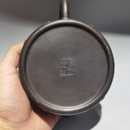 Vintage Chinese Yixing Purple Clay Teapot Zisha Ceremony Collectible Calligraphy