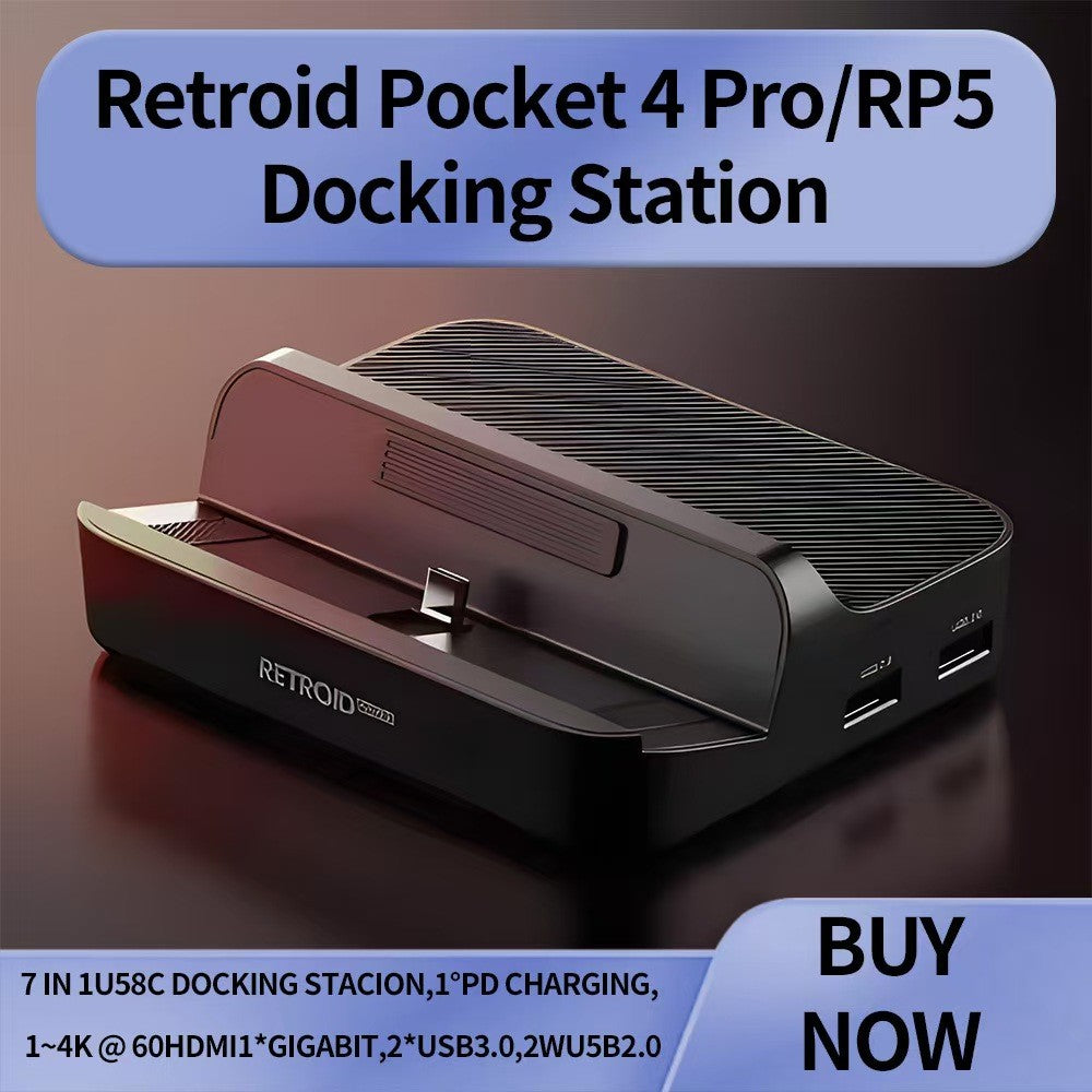 7 In 1 Charging Dock for Retroid Pocket 5 Mini Game Console Dock Accessories