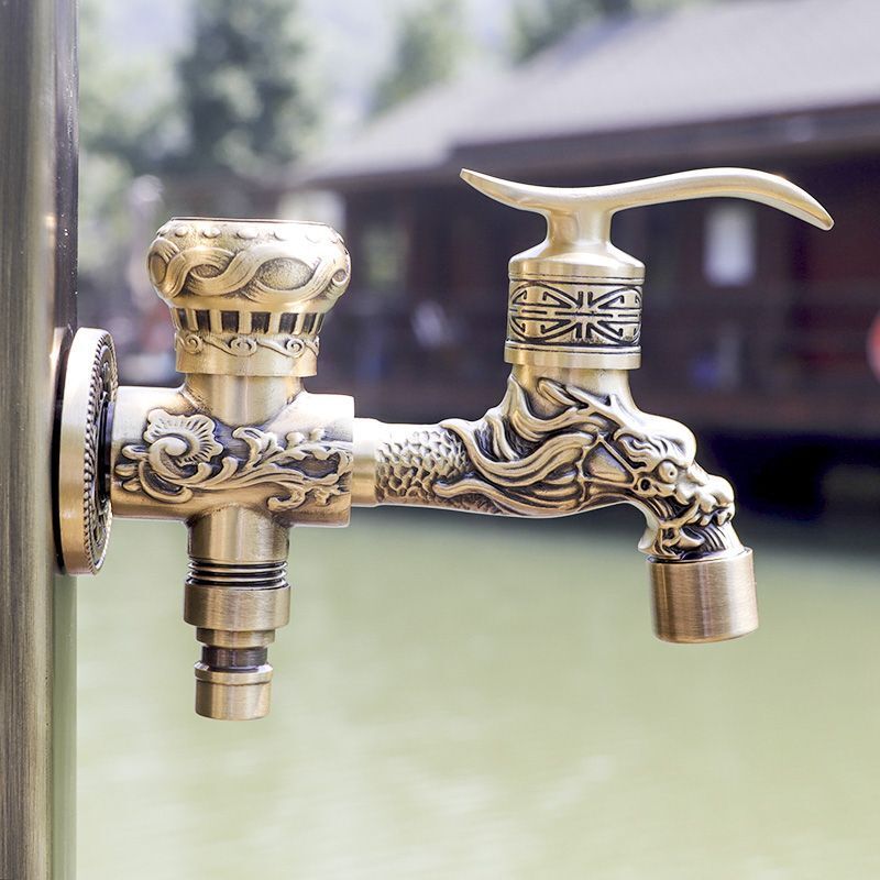 Decorative Garden Faucet Brass Animal Shape Bibcock Retro Tap Bathroom Accessory
