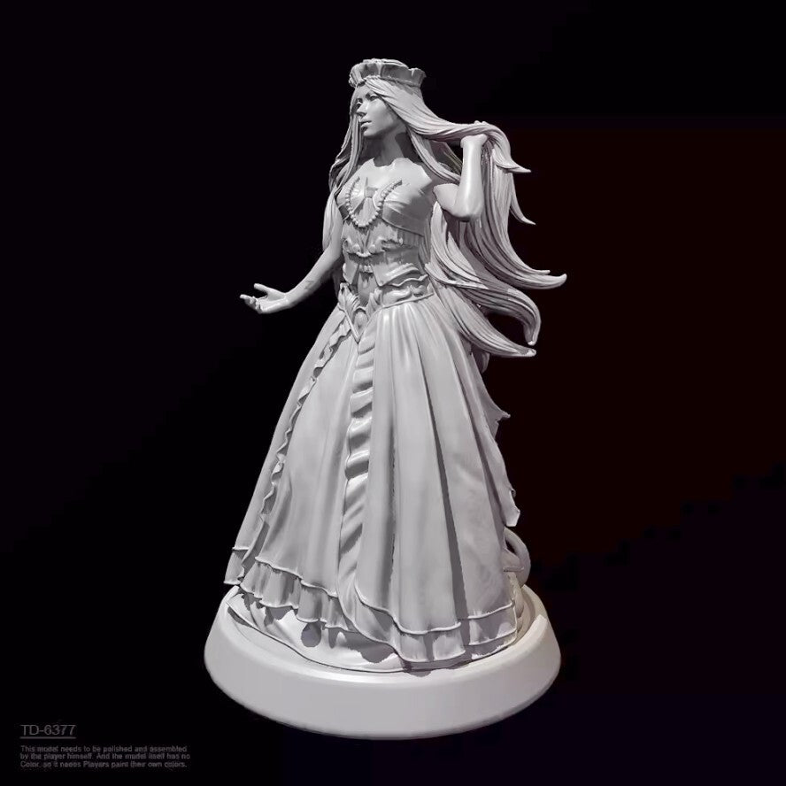 1/24 resin figure model 3D printing of fantasy kingdom princess unassembled