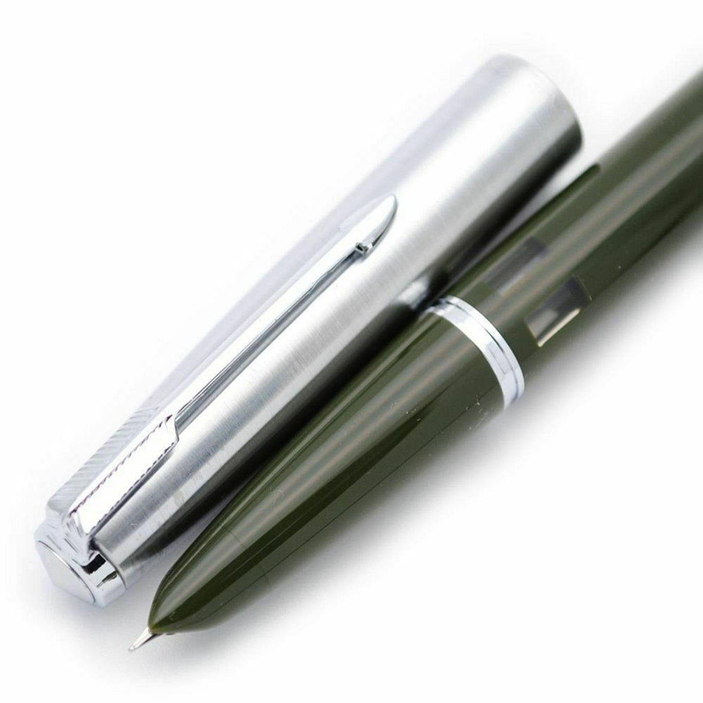 1Pc 138mm Wing Sung 601 Steel Cap Vacumatic Fountain Pen F Nib 0.5mm Ink Pen;;
