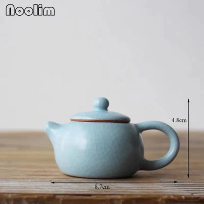 Mini Kiln Porcelain Teapot Ceramic Fingertip Tea Pot Small Tea Pet Ornaments