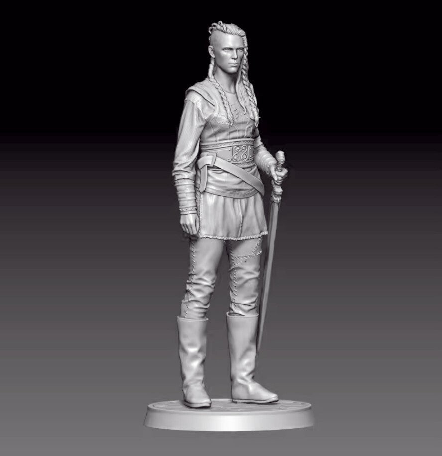 1/18 resin figure model kit 3D printing of Viking female warriors Unassembled