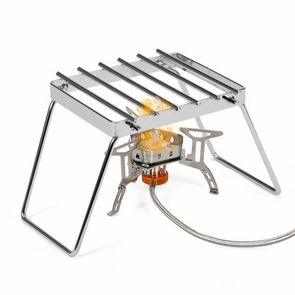 1pc Stainless Steel Burner Stove Stand Camping Folding Bracket Holder Grill Part