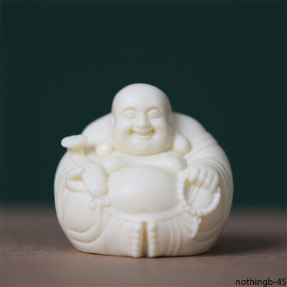 Decorative Statue Chinese Lucky Buddha Statue Carved Home Decoration Figurines