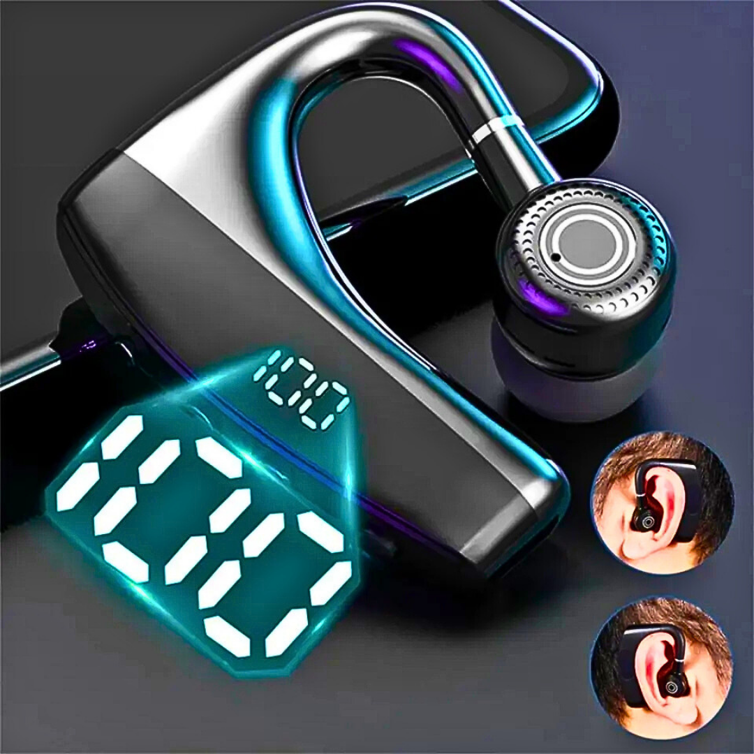 Wireless Bluetooth 5.3 Earpiece Headset Driving Trucker Earbuds Noise Cancelling