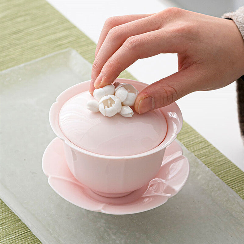 130ml Gaiwan Porcelain Tureen Cup Saucer Tea Bowl Kung Fu Tea Set Tea Ceremony
