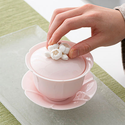 130ml Gaiwan Porcelain Tureen Cup Saucer Tea Bowl Kung Fu Tea Set Tea Ceremony