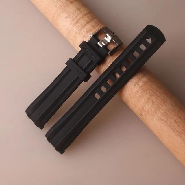 20mm Rubber Silicone Watch Strap Band For Omega Seamaster 300 Watchband Belts