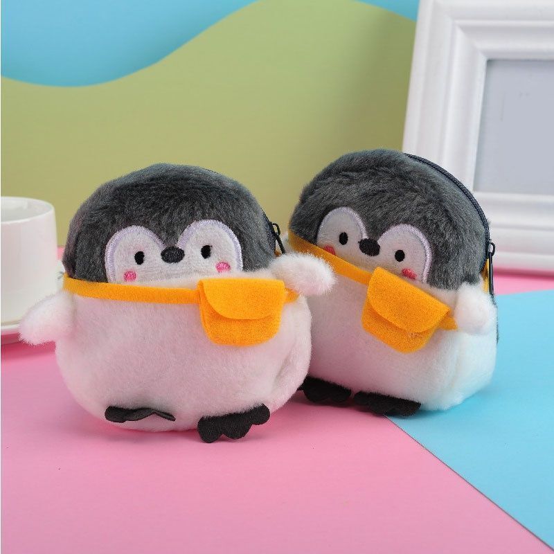 Shoulder Bag Little Plush Wallet Soft Penguin Plush Coin Purse Small 4*9*8.5 CM