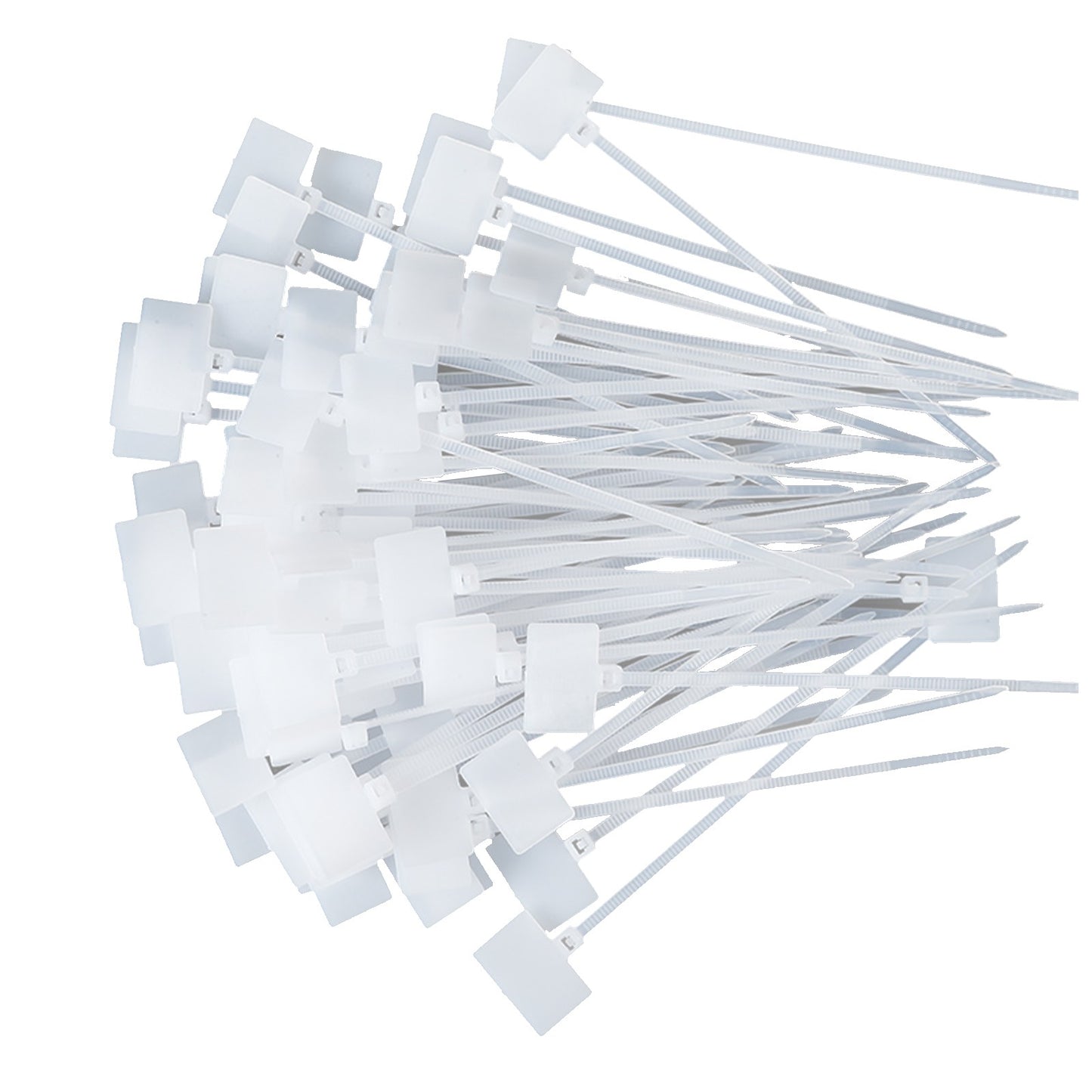 New 100Pcs Zip Ties Write on Ethernet RJ45 RJ12 Wire Power Cable Label Mark Tags