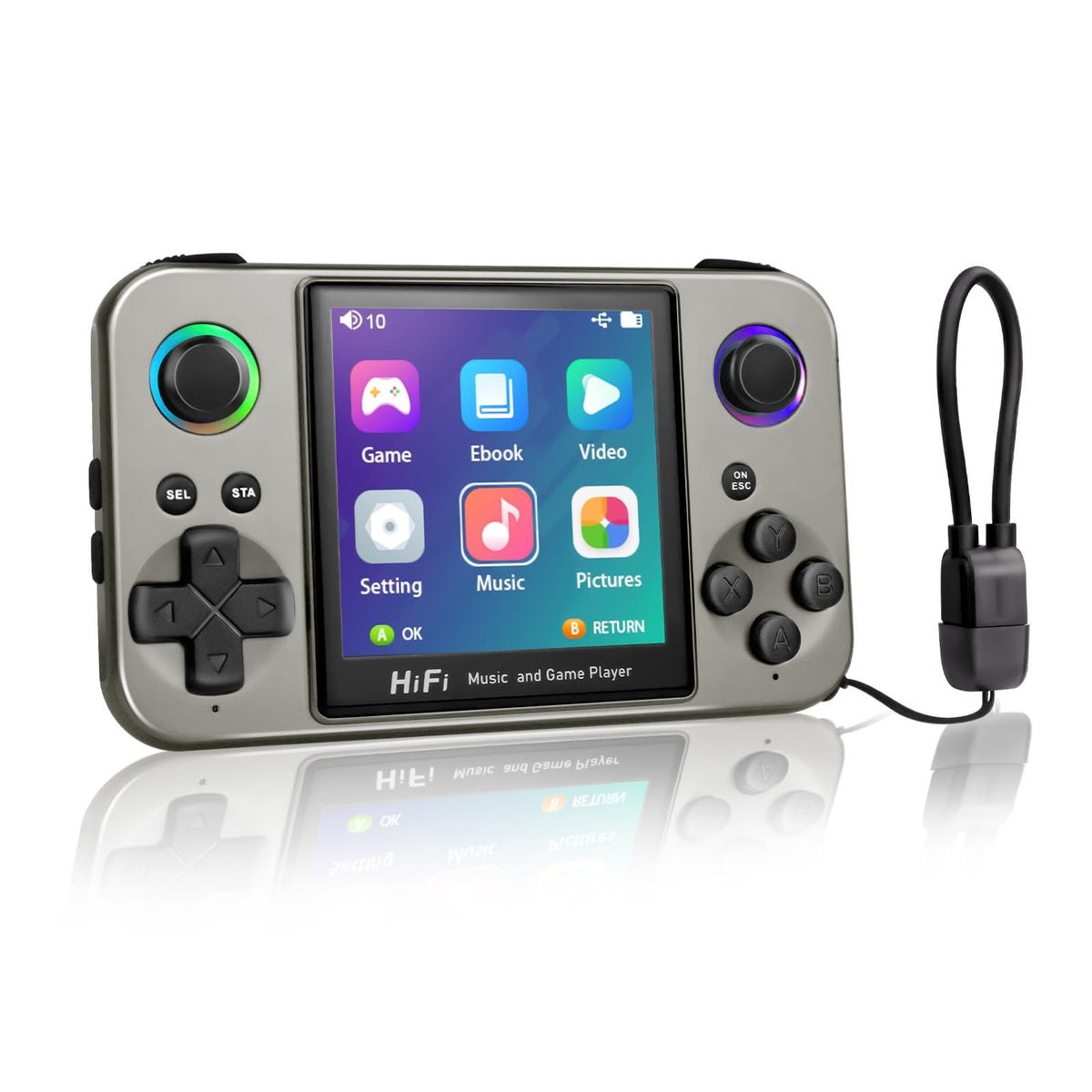 L8 Handheld Game Console Metal MINI Ultra-Thin Retro Gaming Handheld