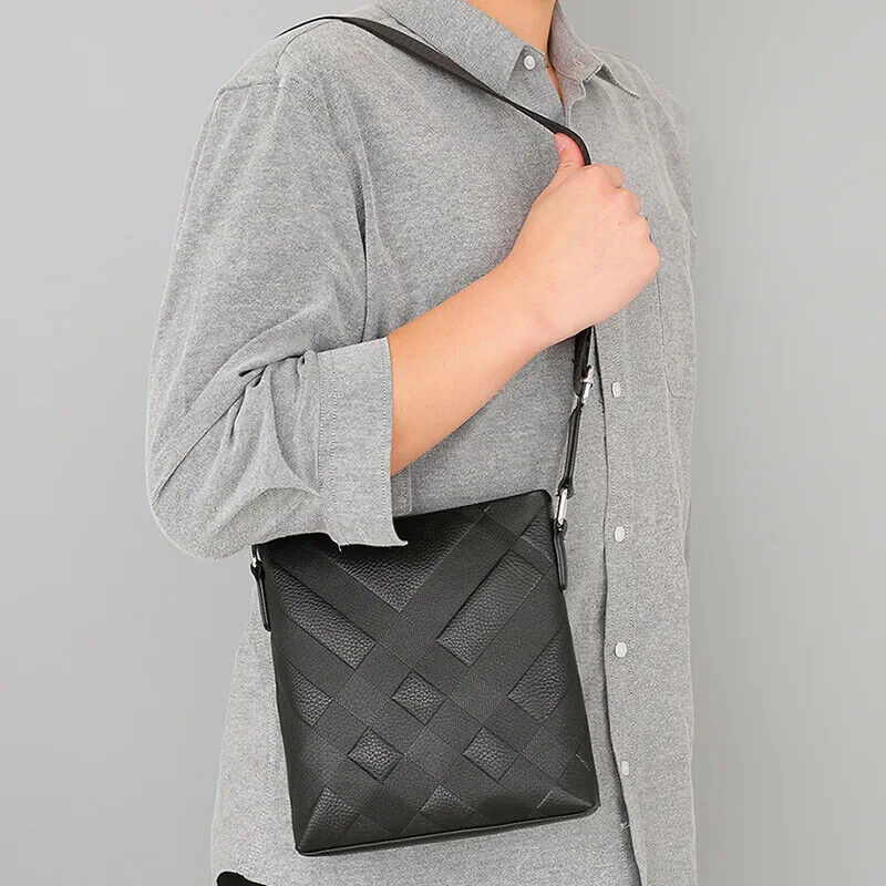 Man Messenger Business Shoulder Bags Cowhide Crossbody Male Men's Handbag