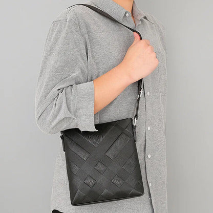 Man Messenger Business Shoulder Bags Cowhide Crossbody Male Men's Handbag