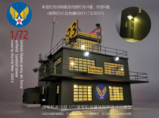 1:72 Scale Diorama US Military Fighter Airport Command Model SceneBuilding Model
