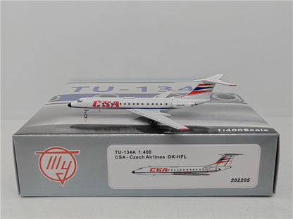 PandaModel TU-134A CSA Czech Airlines OK-HFL 1:400 DIECAST Aircraft Pre-built