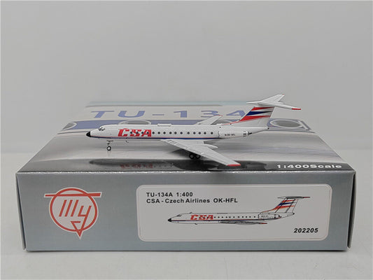 PandaModel TU-134A CSA Czech Airlines OK-HFL 1:400 DIECAST Aircraft Pre-built