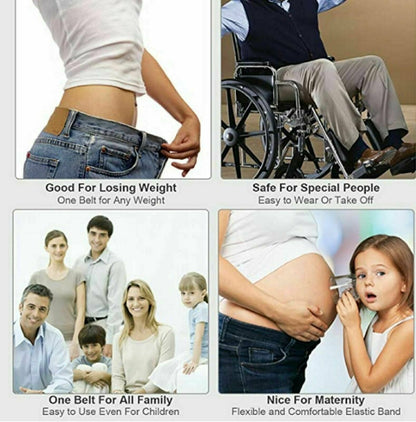 Men Women Buckle-free Elastic Invisible Waist Belt for Jeans No Bulge Hassle
