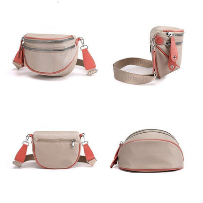 Shoulder Bag Nylon Wide Strap Crossbody Bag Waterproof Soft Small Purse Handbags
