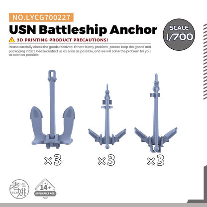 Yao's Studio LYCG700227 1/700 Model Upgrade Parts USN Battleship Anchor
