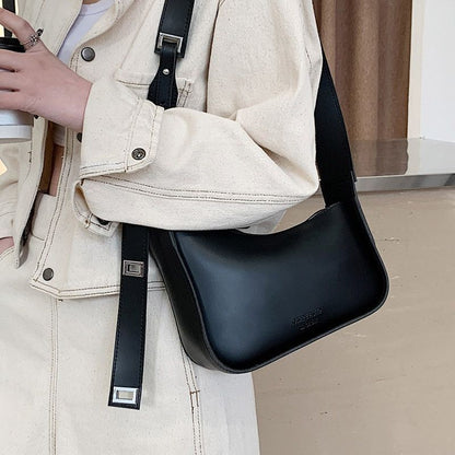 Irregular Square Design Small Shoulder Bag Synthetic Leather Underarm Crossbody
