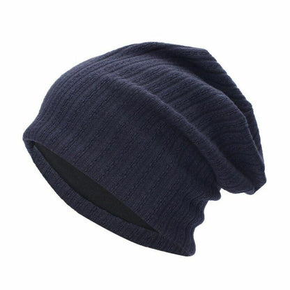 Beanie Cap Thermal Elastic Knitted Cotton Warm Hat Autumn Spring Outdoor Sports