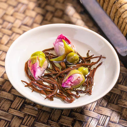 Rose Black Tea-Loose Leaf Tea with Natural Rose Petals Floral Aroma&Rich Flavor