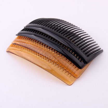 Women Hair Accessories 4Pcs Plastic Large Comb Black Transparent Brown Headpiece