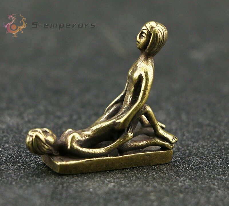 Solid Brass Sex Position Statue Amulet Figure Sexual Lover Charms