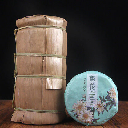 100g Pu'er Chrysanthemum Tea Tea Cake Fragrant Chrysanthemum Ripe Tea