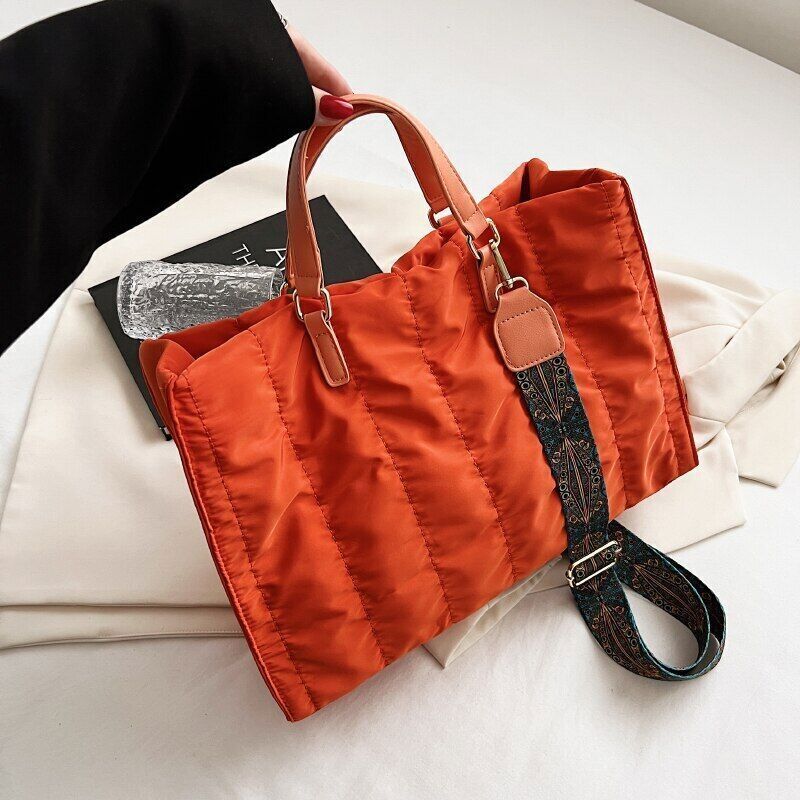 Warm Down Cotton Space Bag Handbags Women Shoulder Bags Shopper Bag