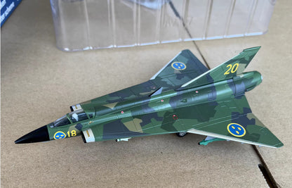 1:72 Aviation Saab J35J Draken Swedish AF Splinter Scheme Fighter Diecast Model
