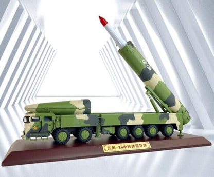 1:55 34CM DF-26 Medium-range Ballistic Missile Launcher Truck Diecast Model