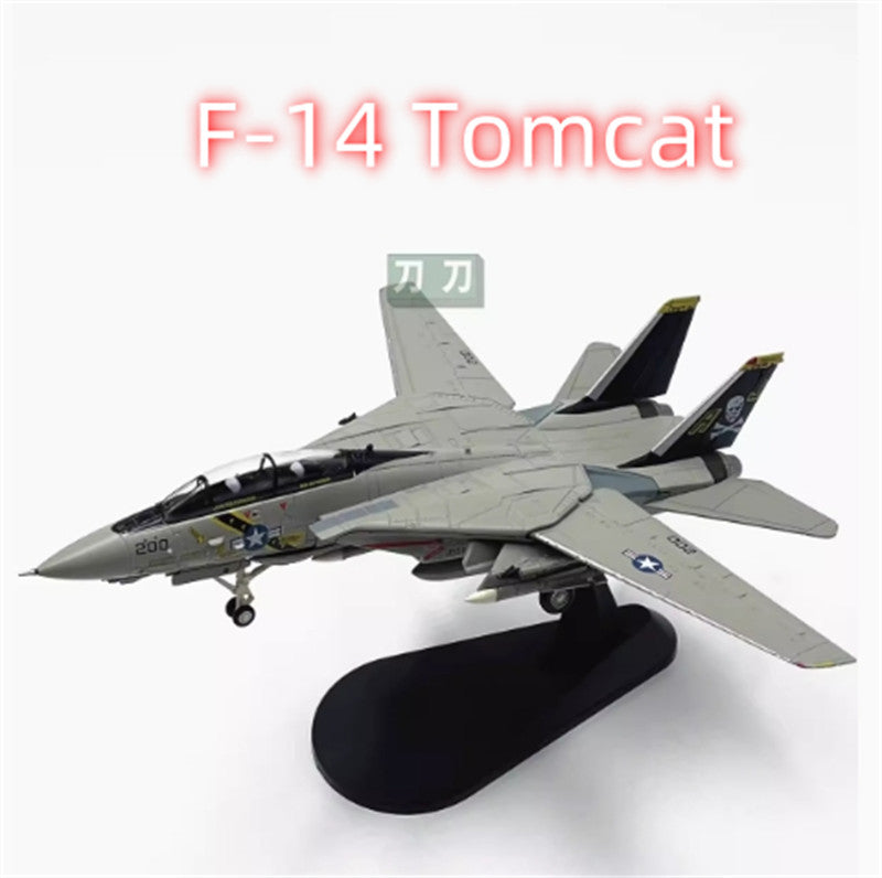 1/100 US F-14A Tomcat Fighter F14 Aircraft Model VF-84 Pirate Flag Squadron WLTK