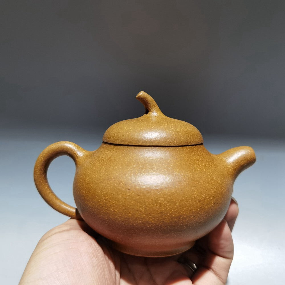Chinese Yixing Zisha Clay Teapot Eggplant Segment Pot Zhejiang Ning Yucheng Kiln