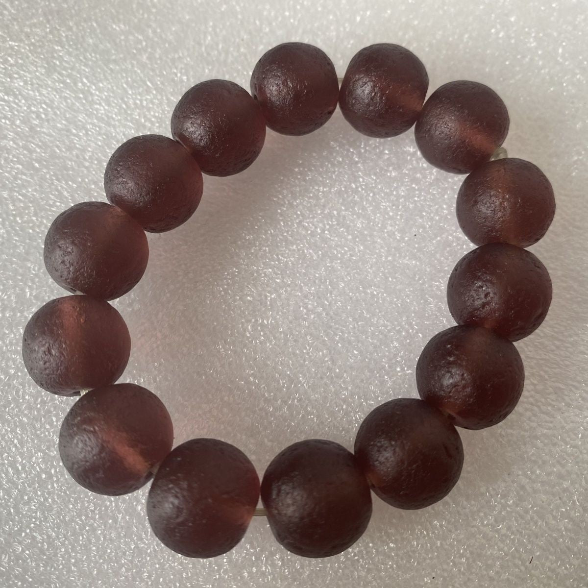Natural Wealth Glass Agate Purple Qi Talisman Czech Meteorite Energy Bracelet