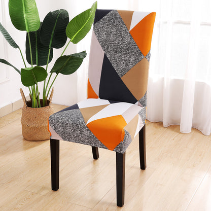 1/4/6pcs Stretch Spandex Dining Room Printed Chair Covers Slipcovers Home Decor