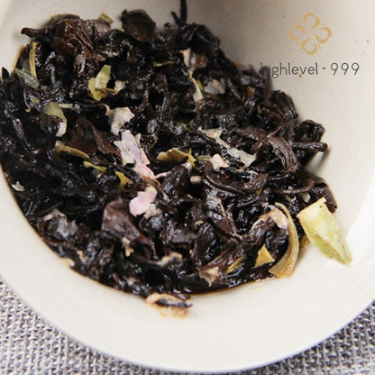 500g Ripe Pu'er Yunnan Rose Blended Floral Mini Compressed Tuocha Tea