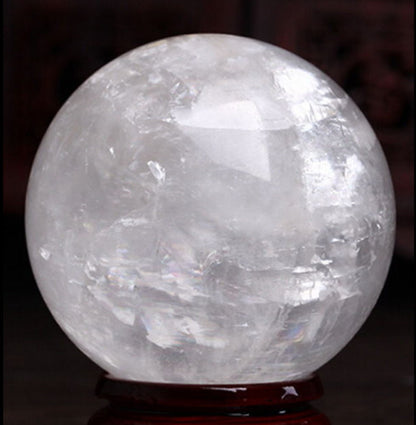 100MMNATURAL RAINBOW CLEAR QUARTZ CRYSTAL SPHERE BALL HEALING GEMSTONE AA+